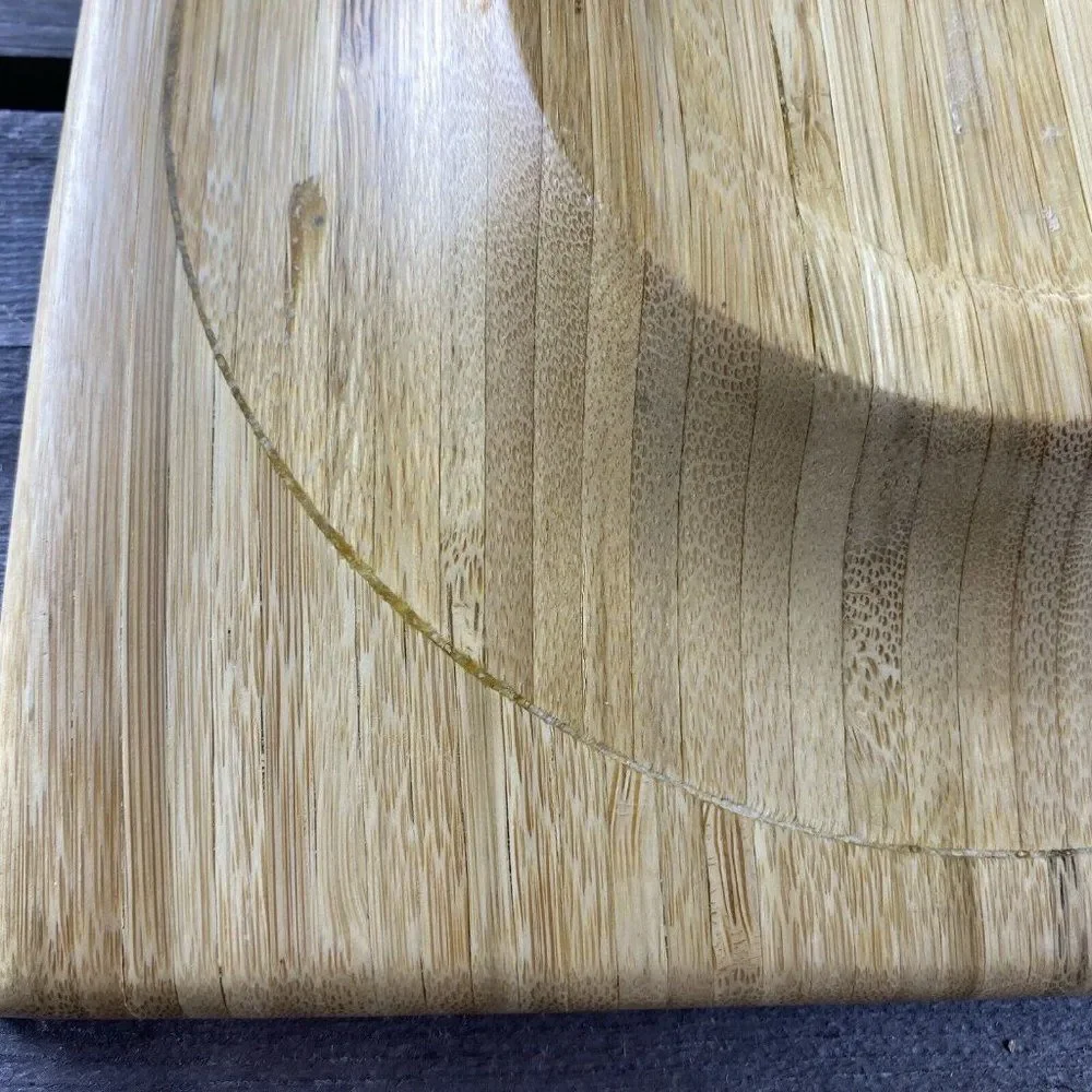 Japanese Style Bamboo Square Plate Natural Solid Wood 8X8 in
